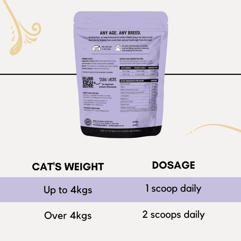 View of Anxiety & Calming Supplement for Cats Australia | Petz Park