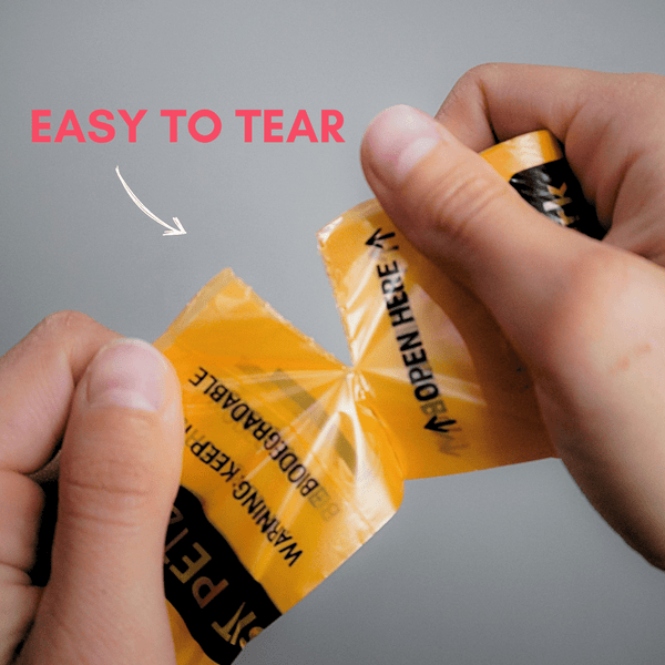 easy tear dog poop bags, biodegradable dog poo bags