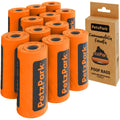 Multiple rolls of Petz Park cat poop bags with a cardboard box packaging on a white background
