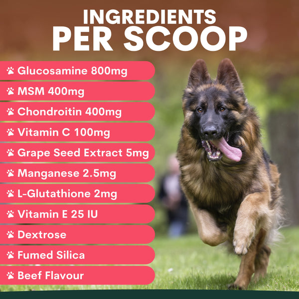 petz park hip and joint supplement for dogs ingredients