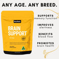 made in australia dog supplements, brain health in all dogs, memory loss in dogs, mental health for dogs
