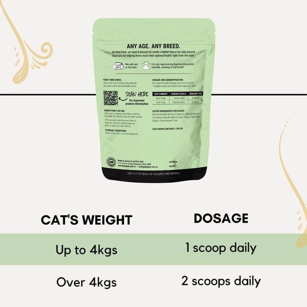 probiotic for cats dosage, all natural probiotic for cats